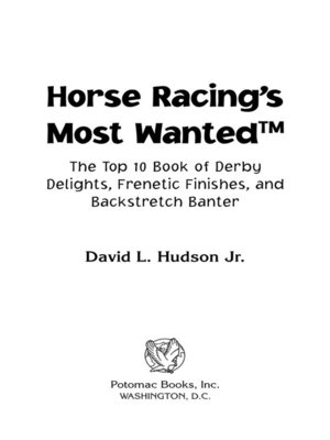 cover image of Horse Racing's Most Wanted&#8482;